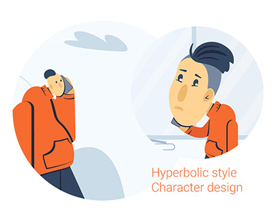 Hyperbolic style character design
