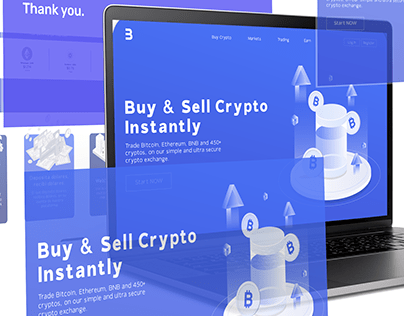 Project thumbnail - Crypto Landing Page - 45' work