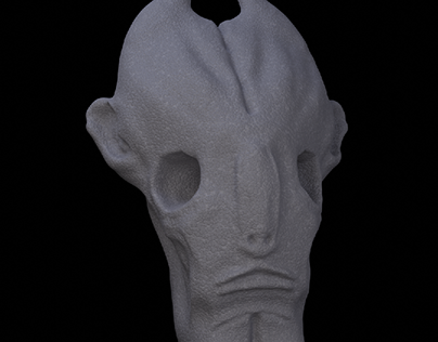 Alien Face Sculpt Blender 3D