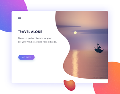 UI | Gradient | travel alone