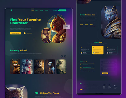 NFT Landing Page - Find The Best Cat Character
