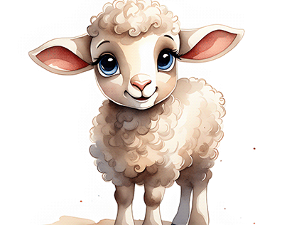 watercolor lamb