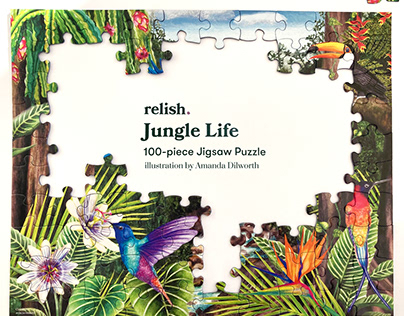 Jungle Life jigsaw puzzle illustration