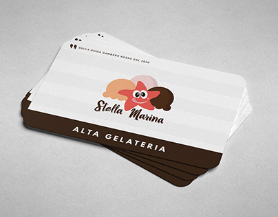 Biglietto da visita per gelateria Stella Marina