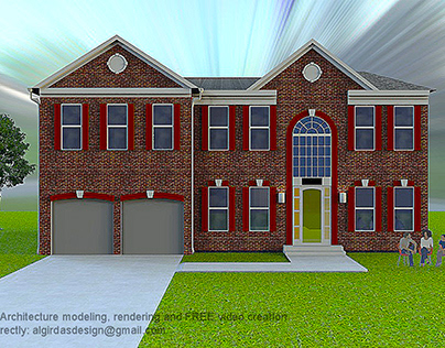 3 D House Modeling and Rendering