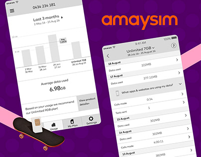 amaysim Mobile App Redesign