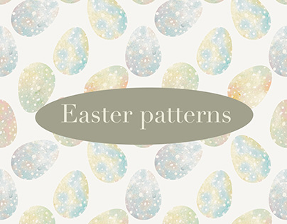 Easter watercolor patterns