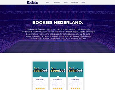 Bookies Nederland Website UI/UX Web design