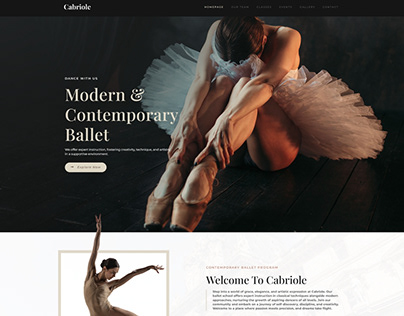 Ballet School Website/Landing Page