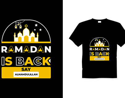 Ramadan quotes typography t-shirt design