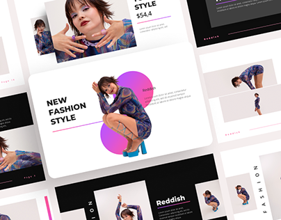 Project thumbnail - Reddish - Fashion PowerPoint Template