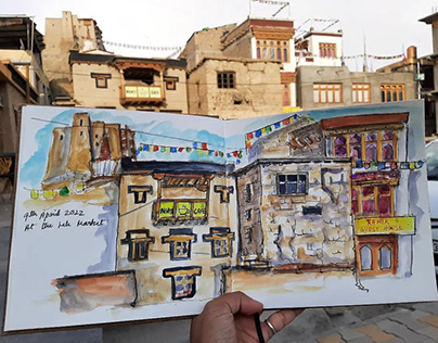 Ladakh Travel Sketch Journal