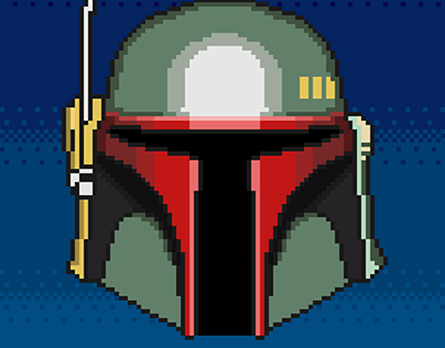 Boba Fett (helmet) - Pixel Art