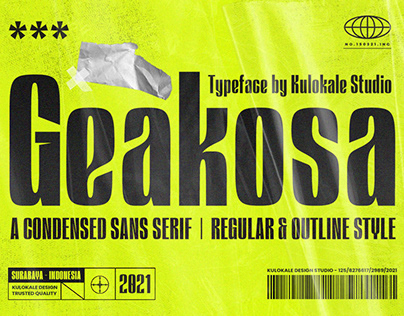 Geakosa Condensed Display Sans Serif Font