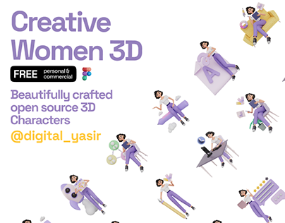 Creative Women 3D Free Design