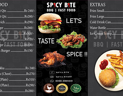 Food Menu Design Inner and Outer