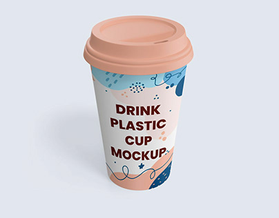 Simple Drink Plastic Cup Mockup