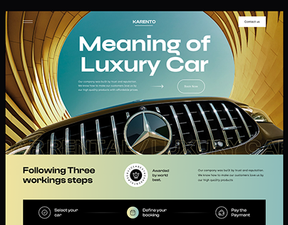 Car Rental Website Landing page Design