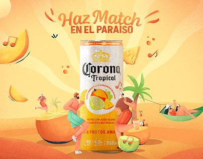 Key Visual - Corona Tropical Frutos Amarillos