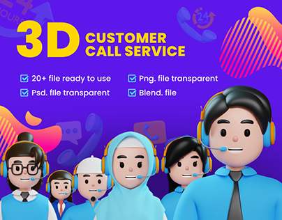 Customer Services - 3D Illustrations