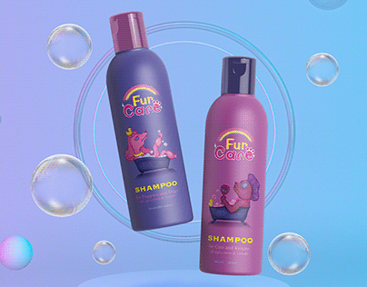 Packaging illustration shampoo for Cats and Dog