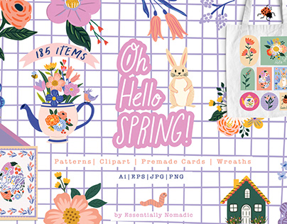Oh Hello Spring! Floral Graphic Collection