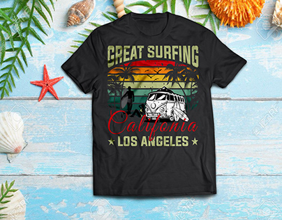 Great Surfing T-shirt Design