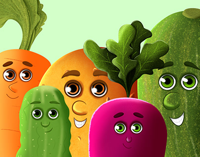 Children's book "1,2,3,4,5 let's count vegetables"
