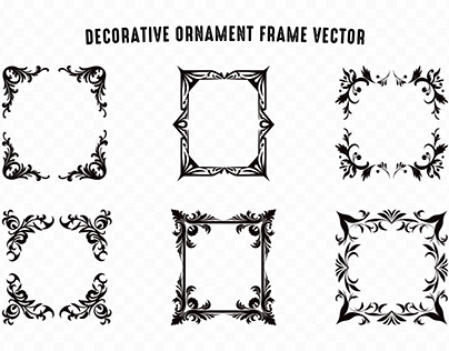 Decorative corner frame Vector set