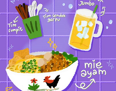 Mie Ayam Illustration
