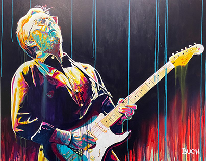 Eric Clapton popart painting