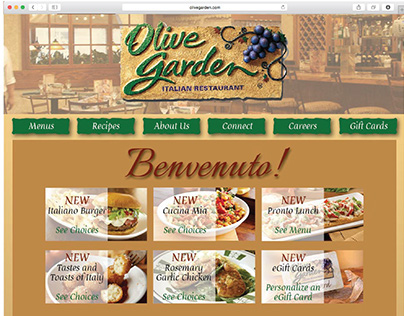 Olive Garden Website Redesign