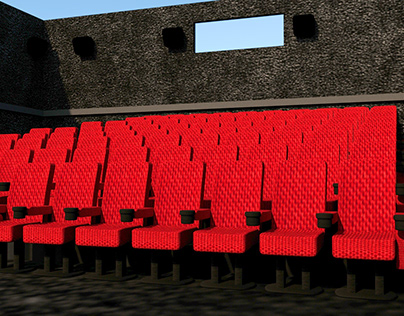 Modelaje 3D de sala de cine