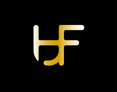 HF letter logo design illustrator