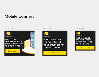 Banners for ChatbotRoom Google Ads Campaign