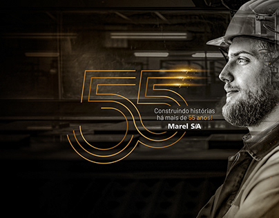 Anúncio de 55 anos - Aniversário Empresa