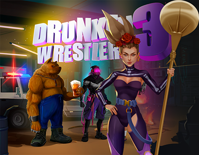 Background and character for Drunken Wrestlers 3