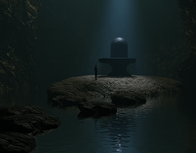 Relic Statue Inside a Cave | Blender | Showreel 2024