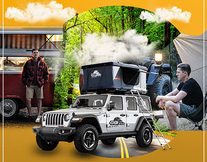 Car Camping Photomanupulation Design