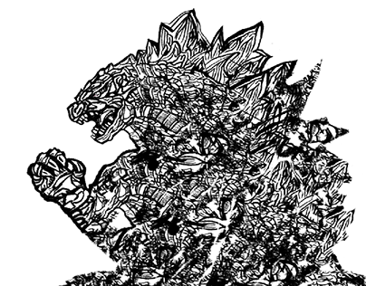 Godzilla Ink pen Doodle