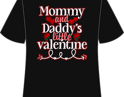 Mommy and daddy little valentine t shirt