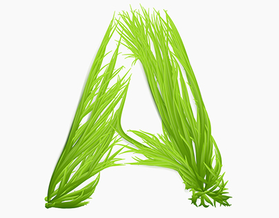 Vector Grass Letters