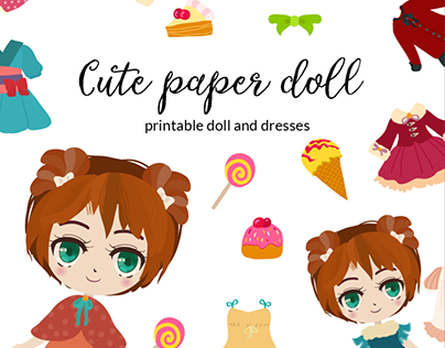 Cute paper dolls