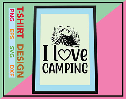 Camping T shirt design