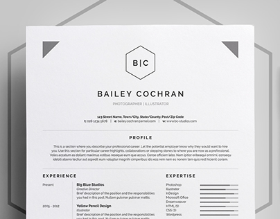 Resume/CV - 'Bailey'