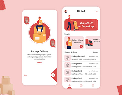 Movers and Packers Mobile App Design