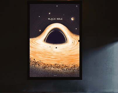 Black Hole Realistic Illustration