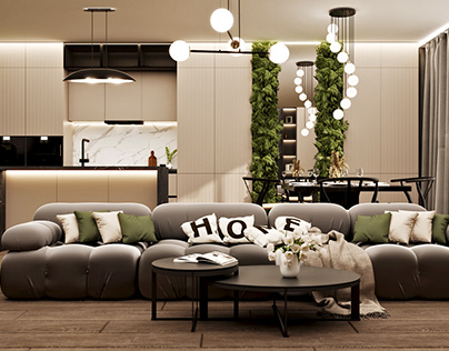Green livingroom