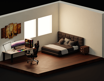 Camera da letto 3D