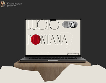 Website design about the artist Lucio Fontana